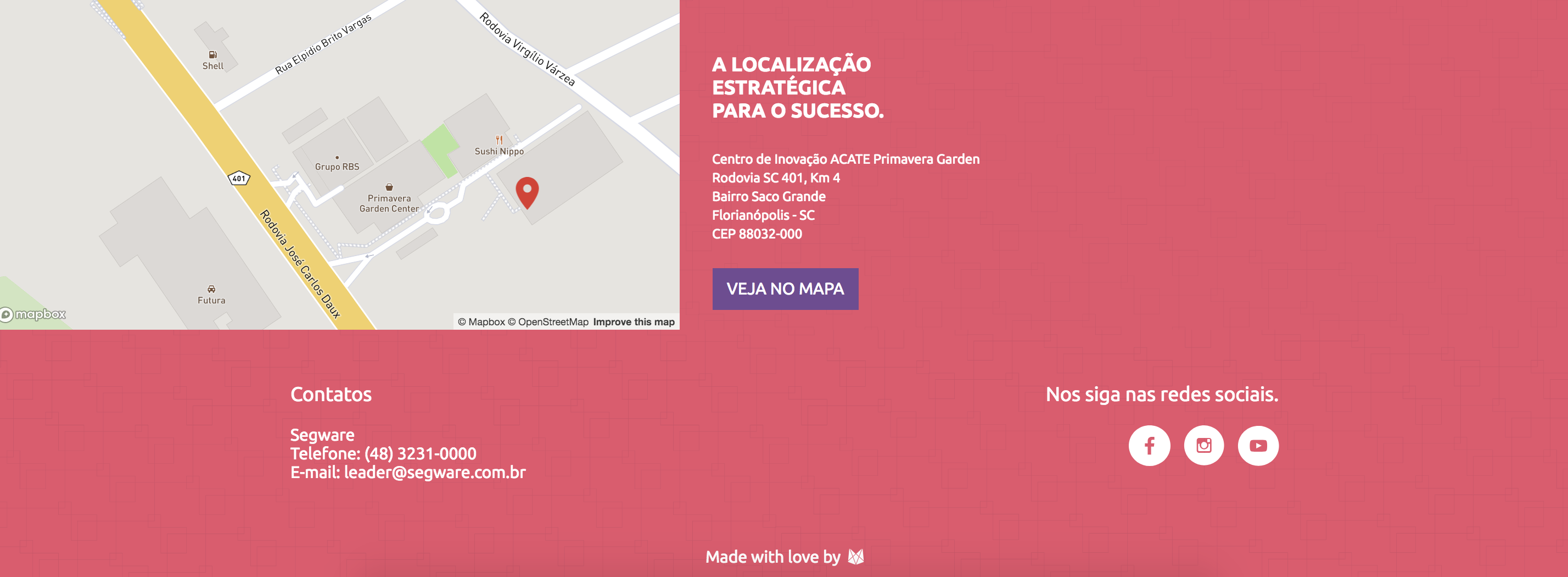 Mapa do Evento da Leader Conference |Evento da Segware