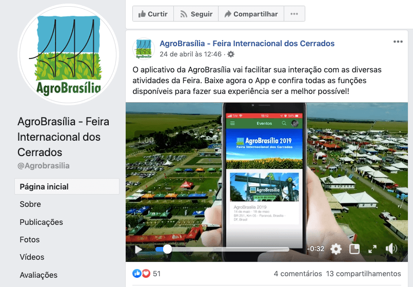 Divulgação do aplicativo AgroBrasília