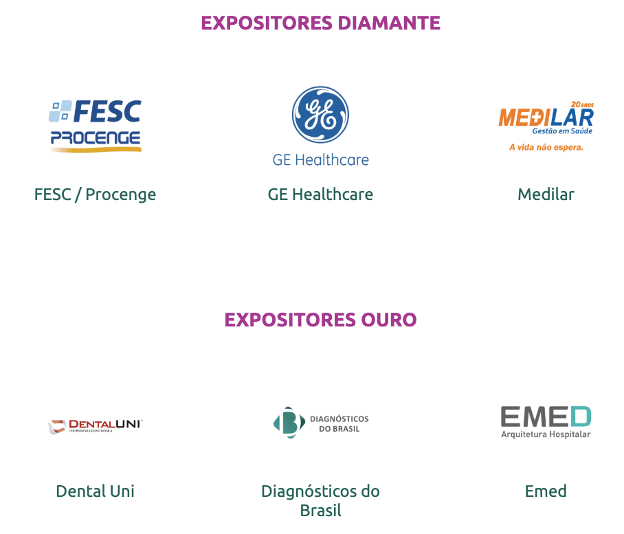 Lista de expositores do evento SUESC 2019