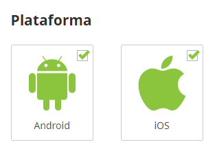 Símbolos do Android e iOS